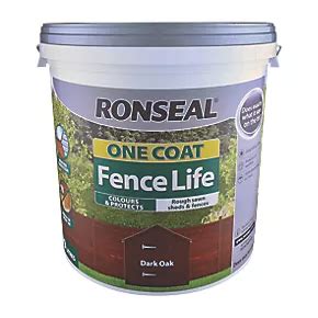 ronseal fence paint dark oak screwfix